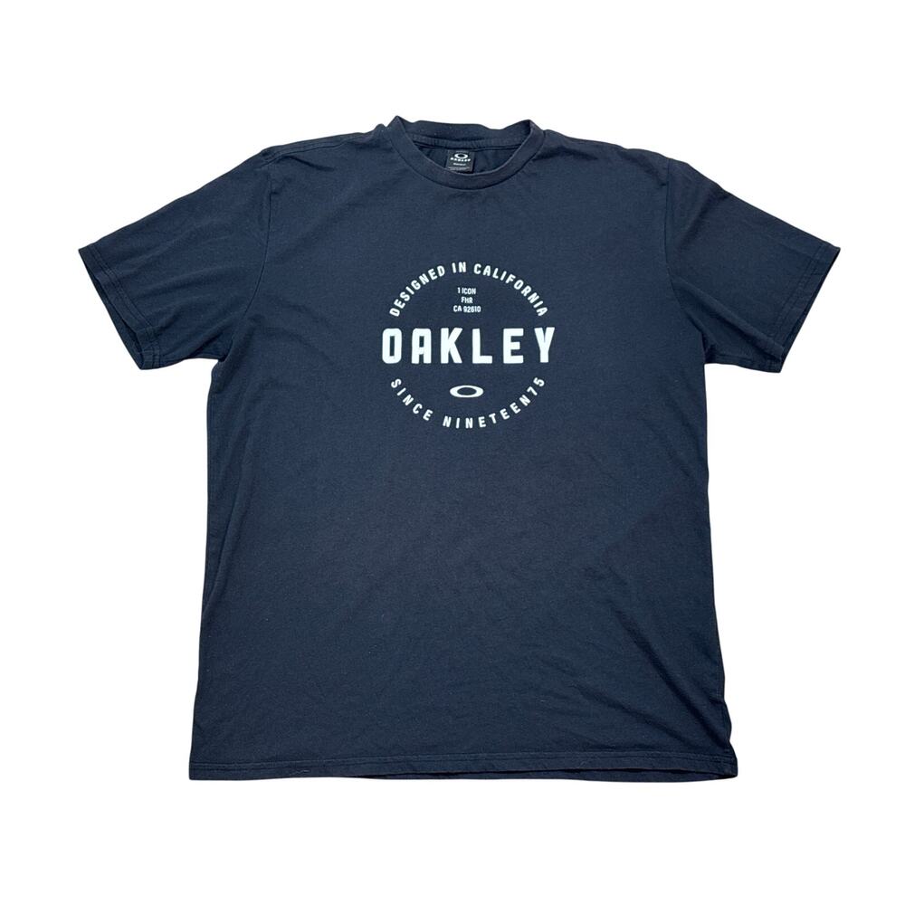 Oakley designed for California Spell out logo XL casual tee shirt black